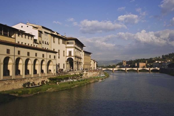 Italy, Tuscany, Florence Bridge over Arno River